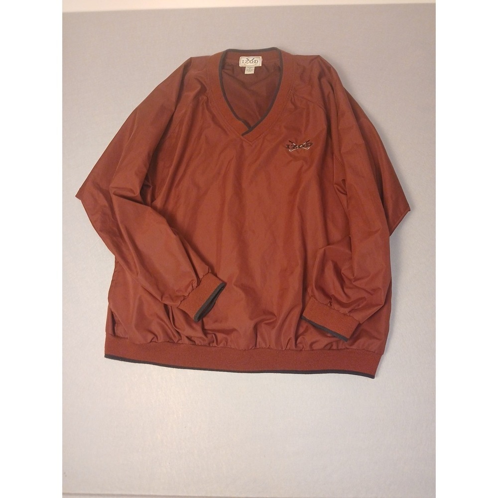 Vintage 90's Izod Golf V Neck Pullover Windbreaker-Men's XL Embroidered Logo